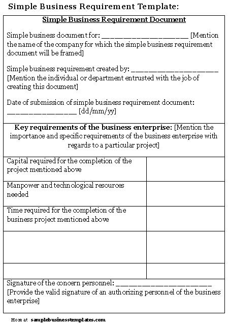 60 Beautiful Simple Business Requirements Document Template 