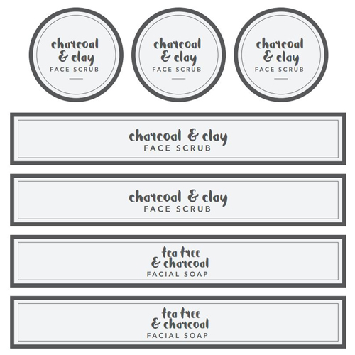 Charcoal Soap & Scrub Label Template   Free PDF