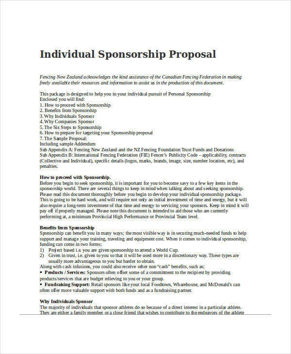 Sponsorship Proposal Template: Free Download, Edit, Fill, Create 
