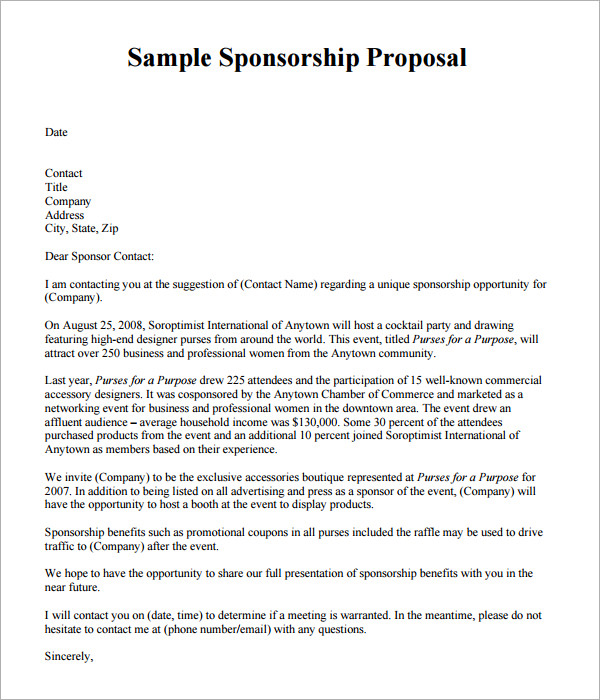 motorsport sponsorship proposal template event sponsor proposal 