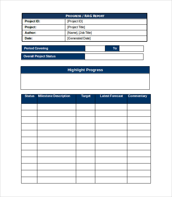 weekly project report template weekly status report template 21 