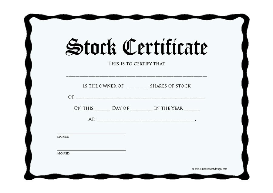 40+ Free Stock Certificate Templates (Word, PDF) Template Lab