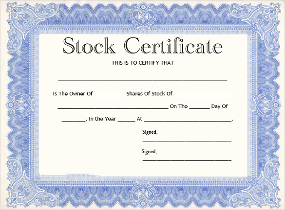 stock certificate template 21 stock certificate templates free 