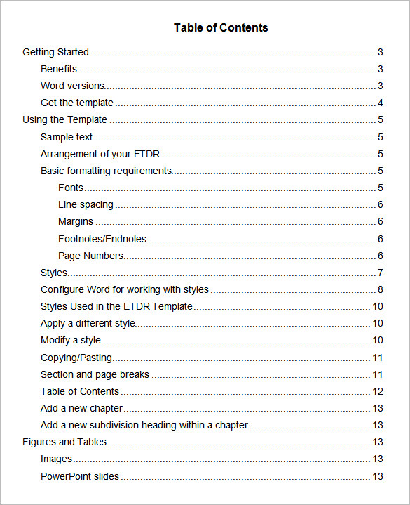 table of contents apa format examples   Mini.mfagency.co