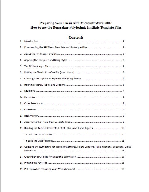 20 Table of Contents Templates and Examples   Template Lab