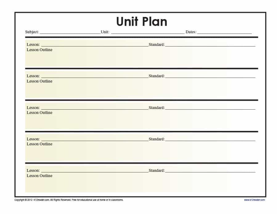 blank unit lesson plan template   Into.anysearch.co