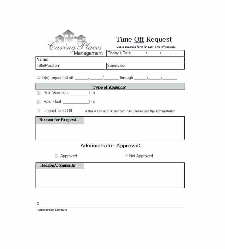 24 Images of Time Off Request Template Excel | dotcomstand.com