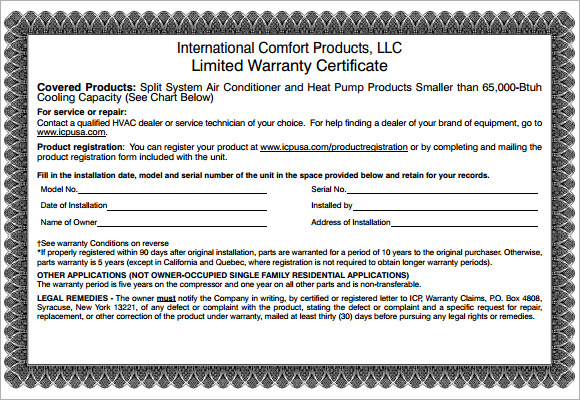 roofing warranty certificate template free warranty template word 