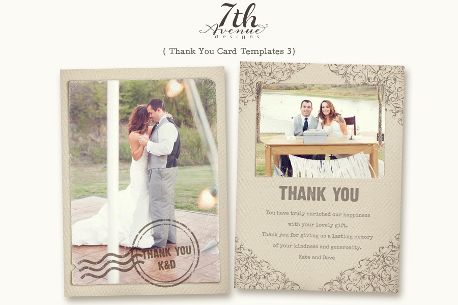 wedding thank you cards with photo insert   Ecza.solinf.co
