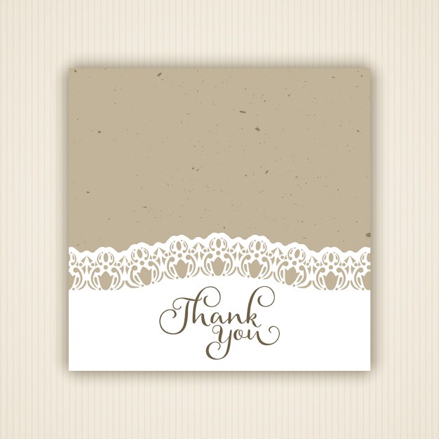 Vintage style thank you card Vector | Free Download