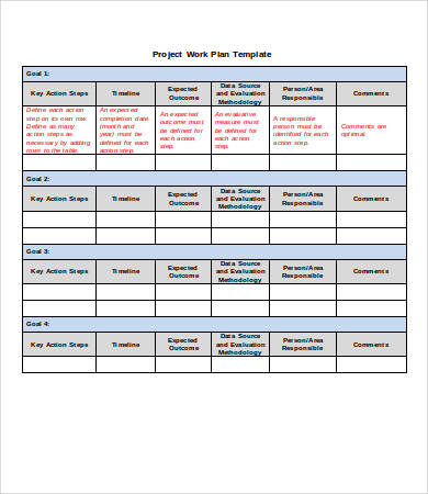project work plan templates   Ecza.solinf.co