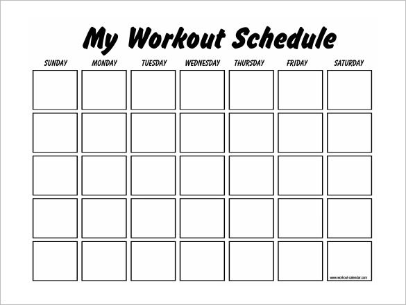 Workout Schedule Template   10+ Free Word, Excel, PDF Format 