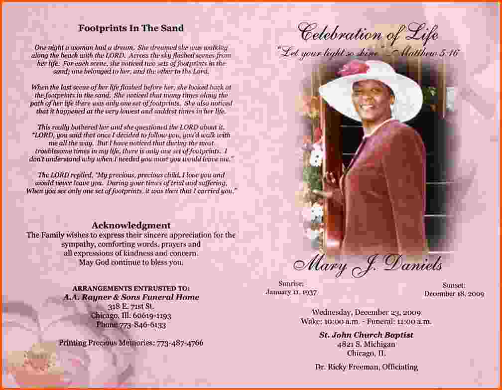 Free Obituary Templates With Pictures Printable Templates