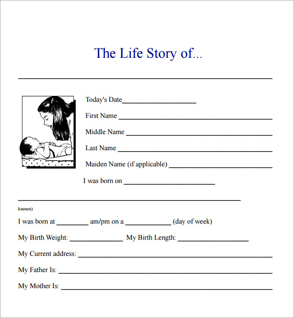 free biography template sample biography 6 example format 