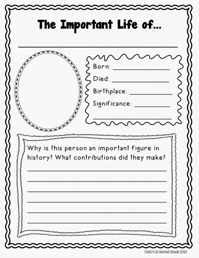Student biography template equipped pics famous person reports 