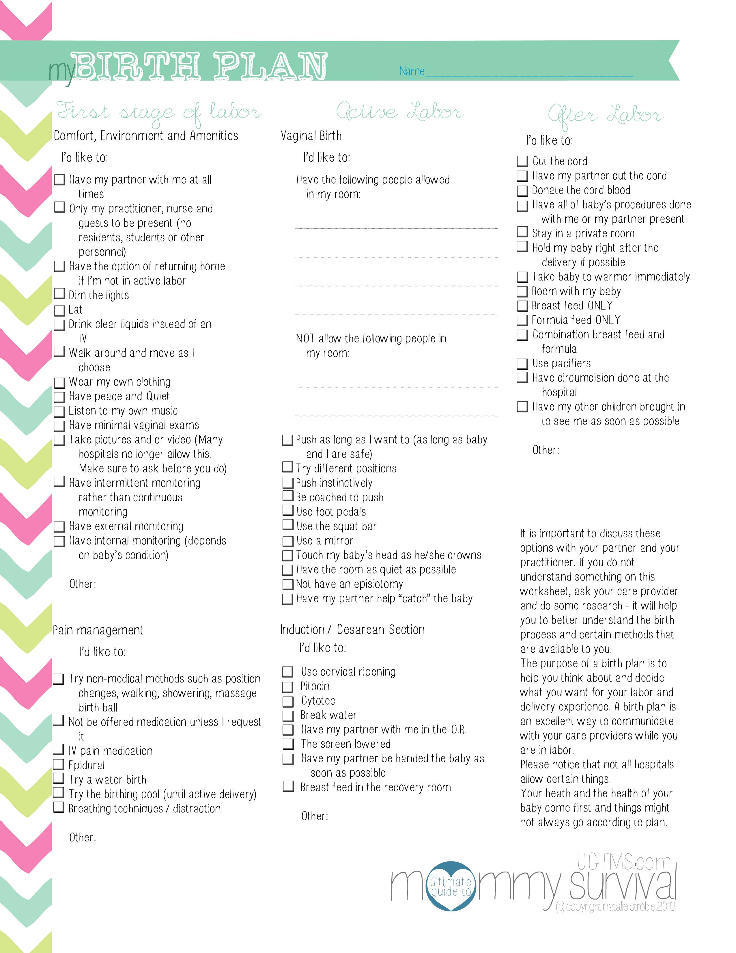 birth plan template uk   Roho.4senses.co