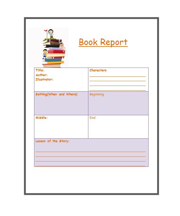 30 Book Report Templates & Reading Worksheets