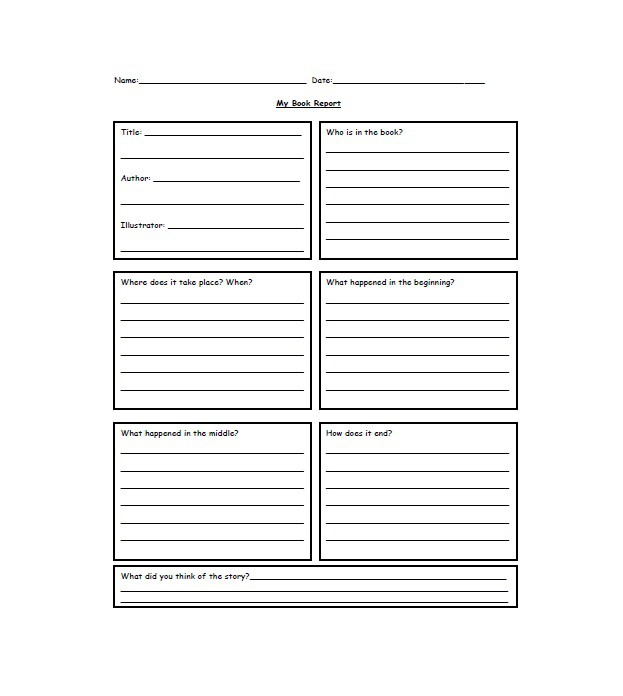 30 Book Report Templates & Reading Worksheets