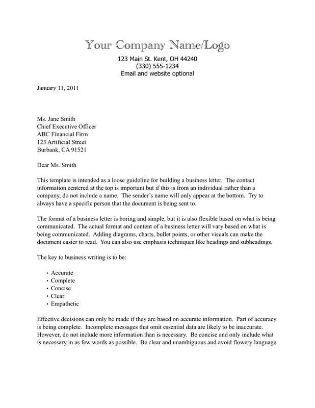 Business Letter Template 20 Free Sample, Example Format | Free 