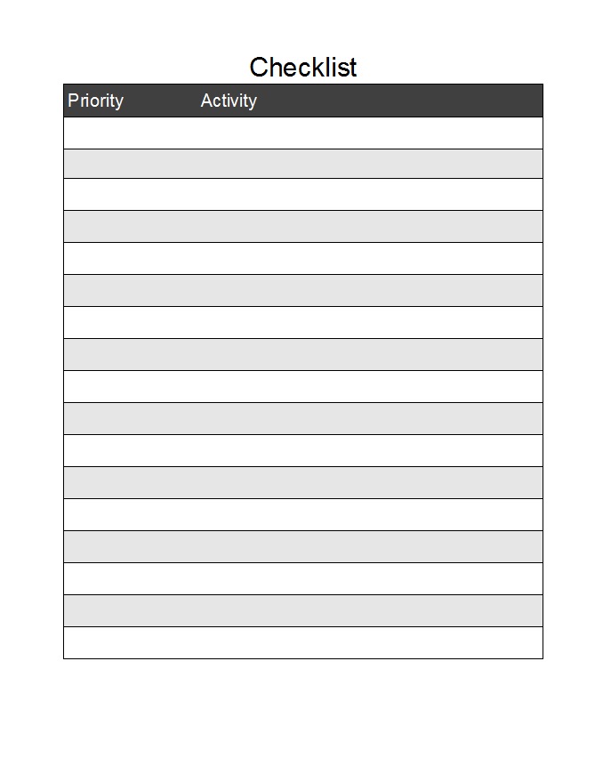 50+ Printable To Do List & Checklist Templates (Excel + Word)