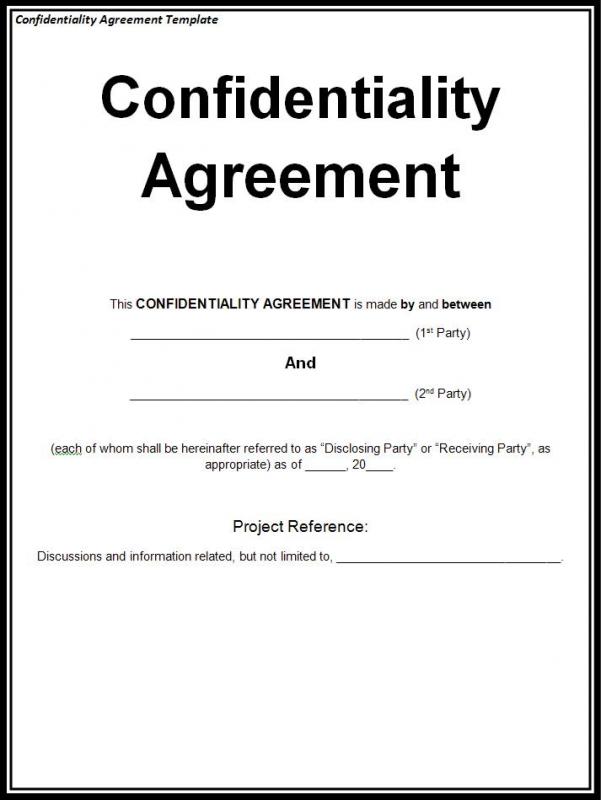 The non disclosure agreement – If dating were like looking for a job
