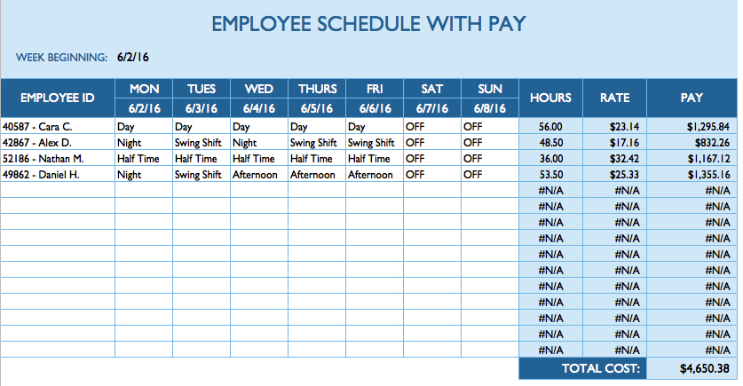 Free Daily Schedule Templates for Excel   Smartsheet