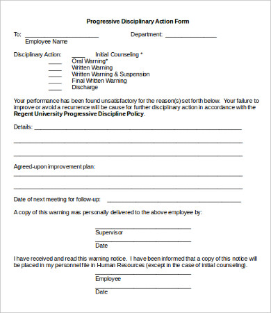Disciplinary Action Form   Fill Online, Printable, Fillable, Blank 