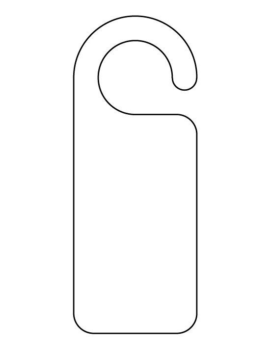 Doorknob Hanger Template Door Knob Hangers Template Door Hanger 