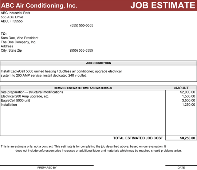 4 Estimate Templates to Calculate the Estimates for Your Business