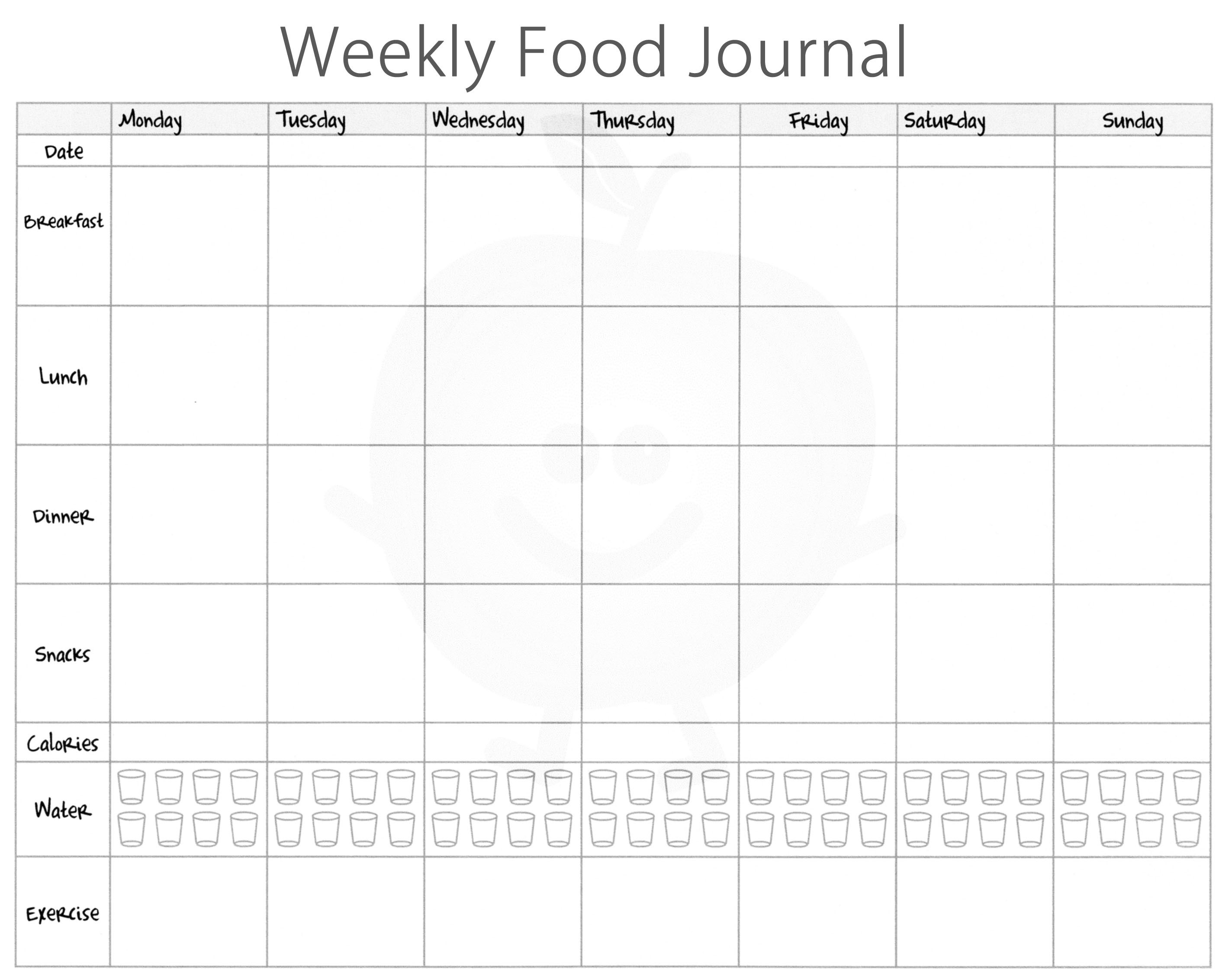 5 Free Food Journal Templates   Excel PDF Formats
