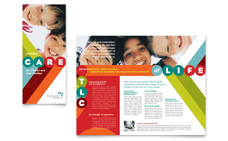 brochure templates free word pediatrician child care brochure 
