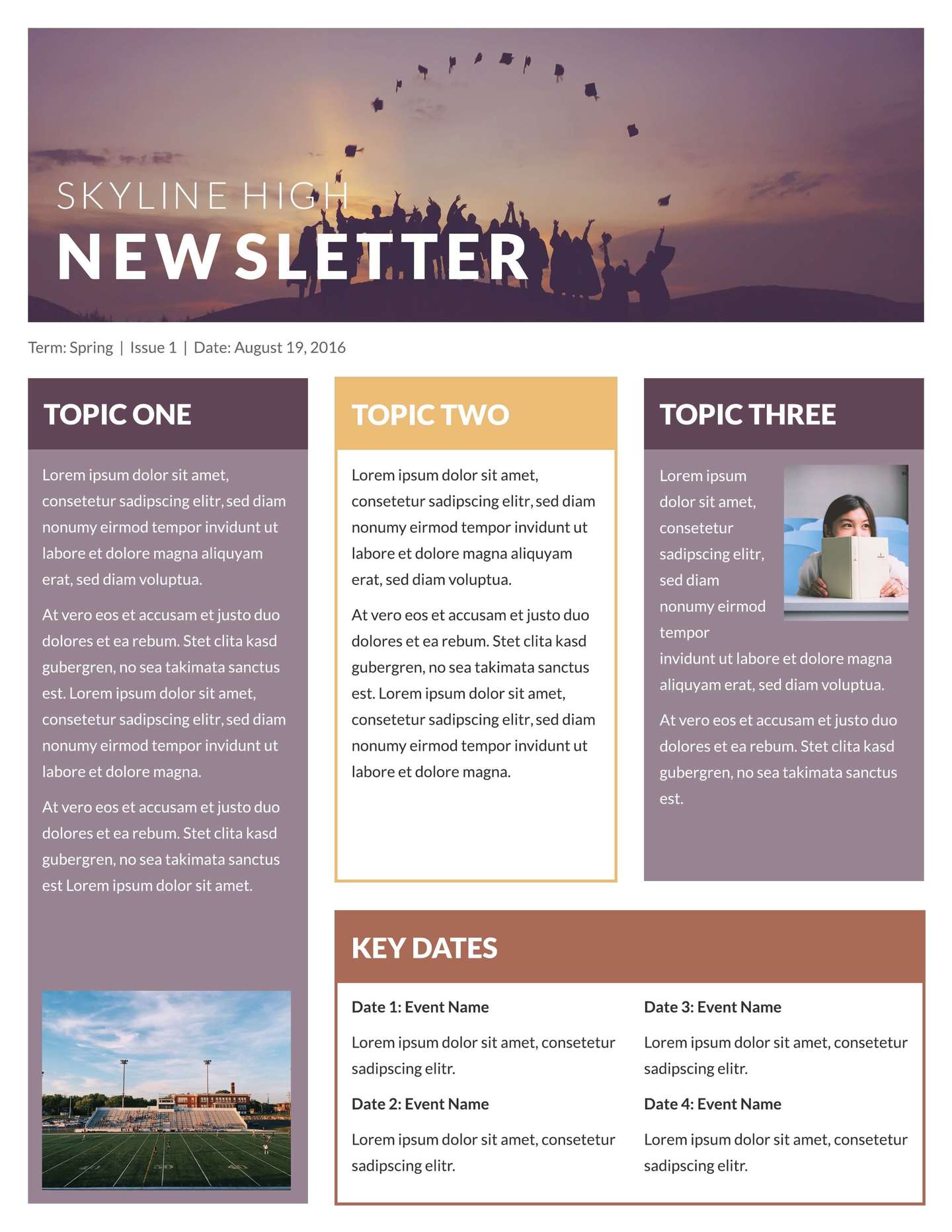 Free Printable Newsletter Templates & Email Newsletter Examples