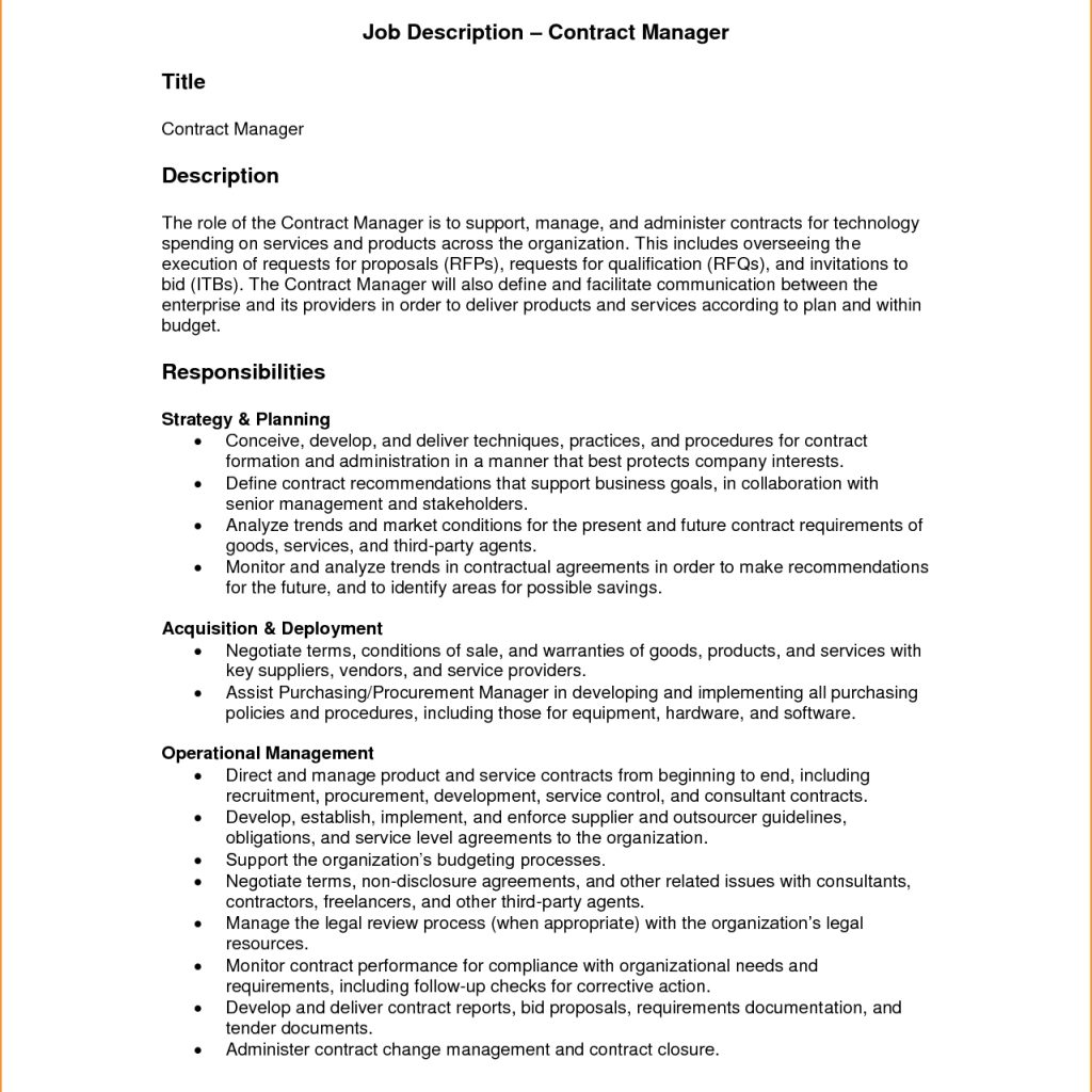 8+ Job Description Template | Questionnaire Template throughout 