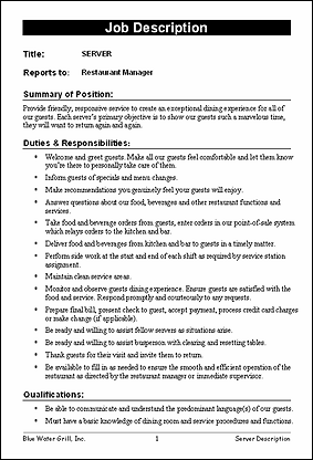 8 9 job description format | generalresumes.info