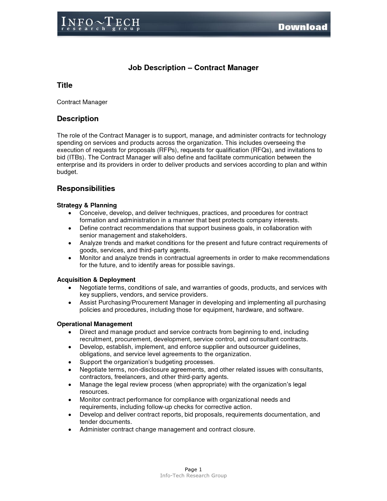 Inspirational Job Description Template | Aguakatedigital Templates 