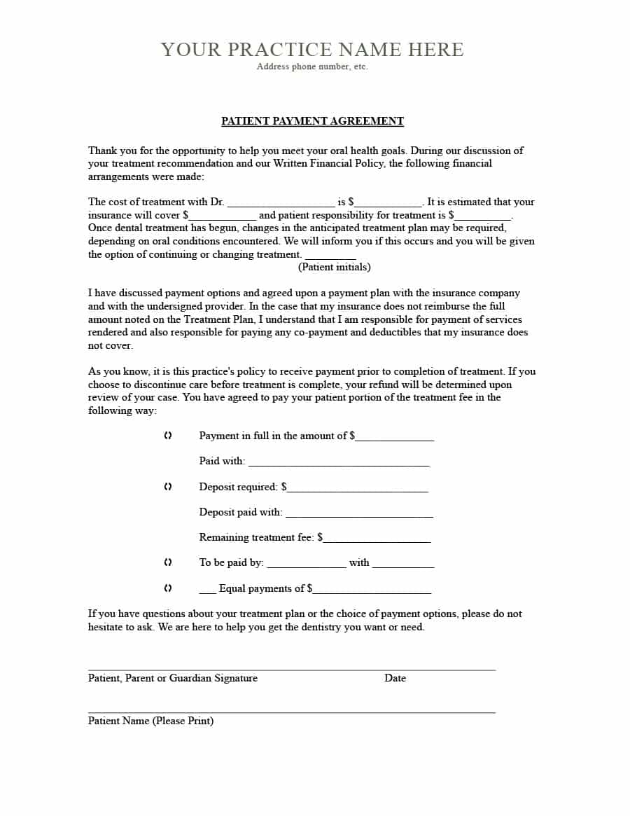 Payment Agreement   40 Templates & Contracts   Template Lab