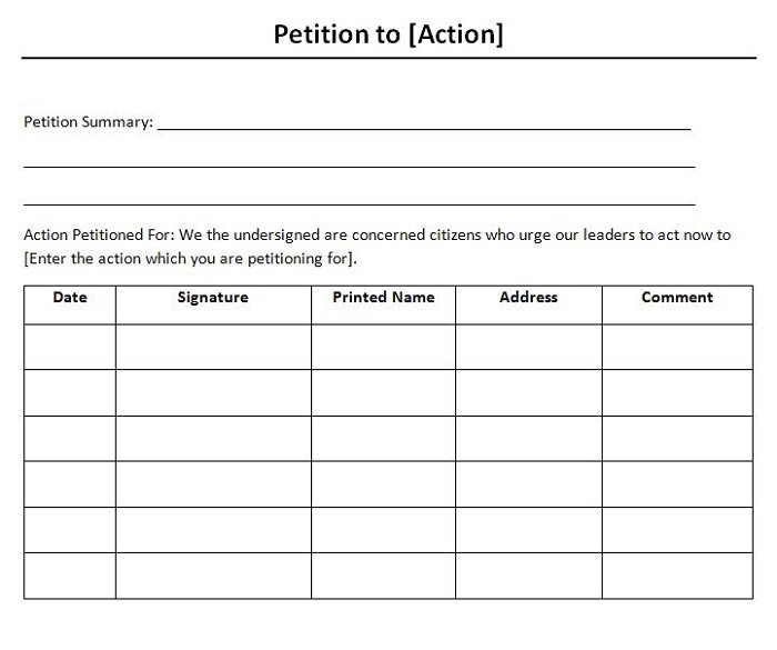 30 Petition Templates + How To Write Petition Guide