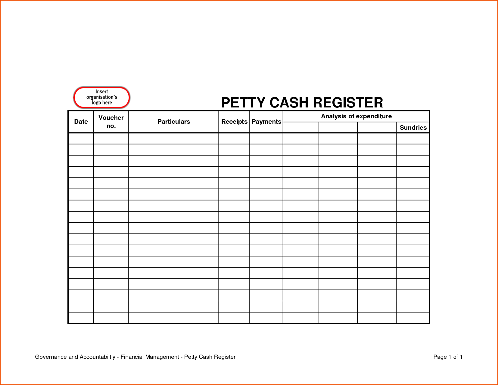 5+ Petty Cash Log Templates – Word Templates