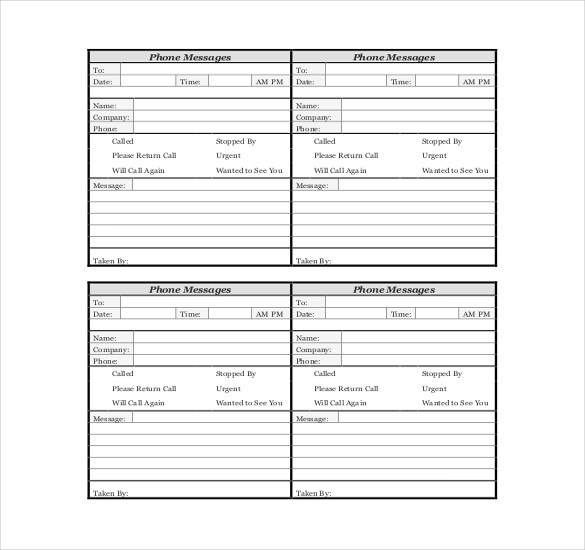 21+ Phone Message Templates   PDF, DOC | Free & Premium Templates