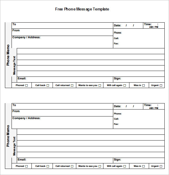 21+ Phone Message Templates   PDF, DOC | Free & Premium Templates
