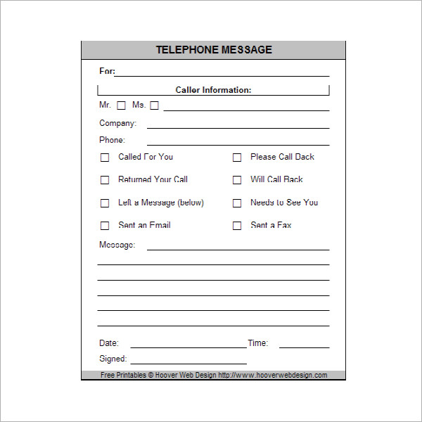 printable phone message   Roho.4senses.co