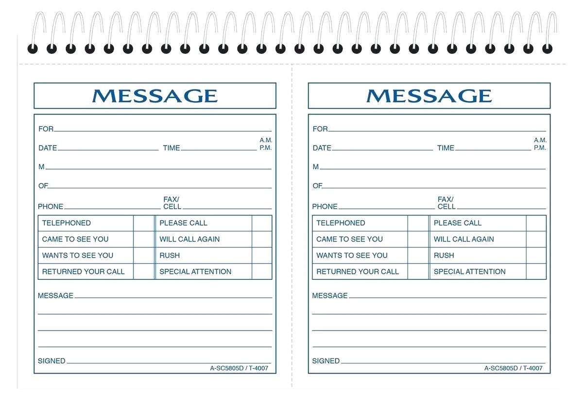 Printable Telephone Message Template Free Phone 10 | 4gwifi.me