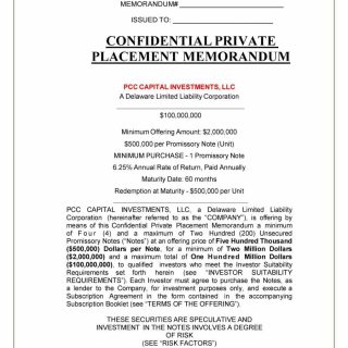 30 Images of Private Placement Memorandum Template | infovia.net