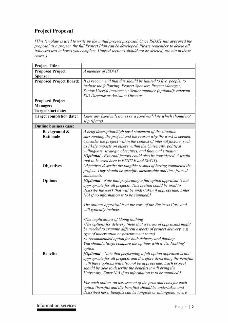 43 Professional Project Proposal Templates   Template Lab