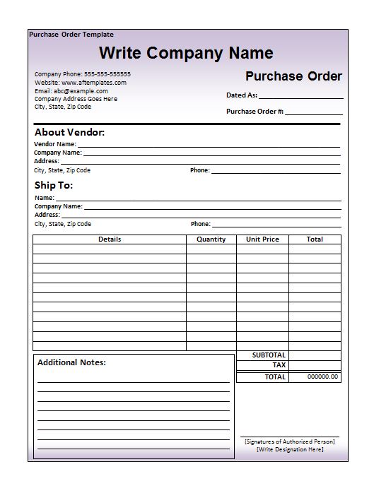 37 Free Purchase Order Templates in Word & Excel