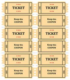free printable raffle tickets | Free Printable Raffle Ticket 
