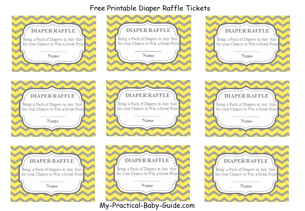 Diaper Raffle Ticket Template | Best Business Template