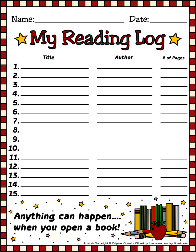 Free Printable Reading Logs for Teachers and Parents for Students 