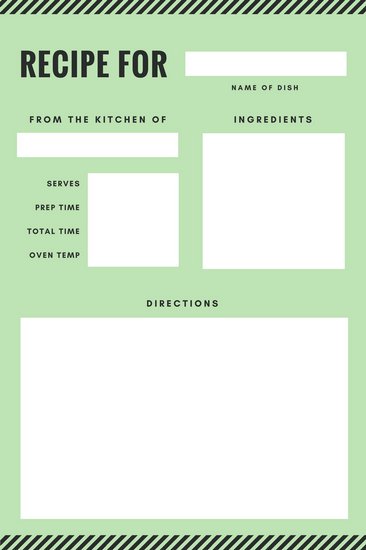 Customize 9,492+ Recipe Card templates online   Canva