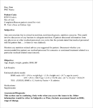 Soap Note Format Template Fillable & Printable Samples for PDF 